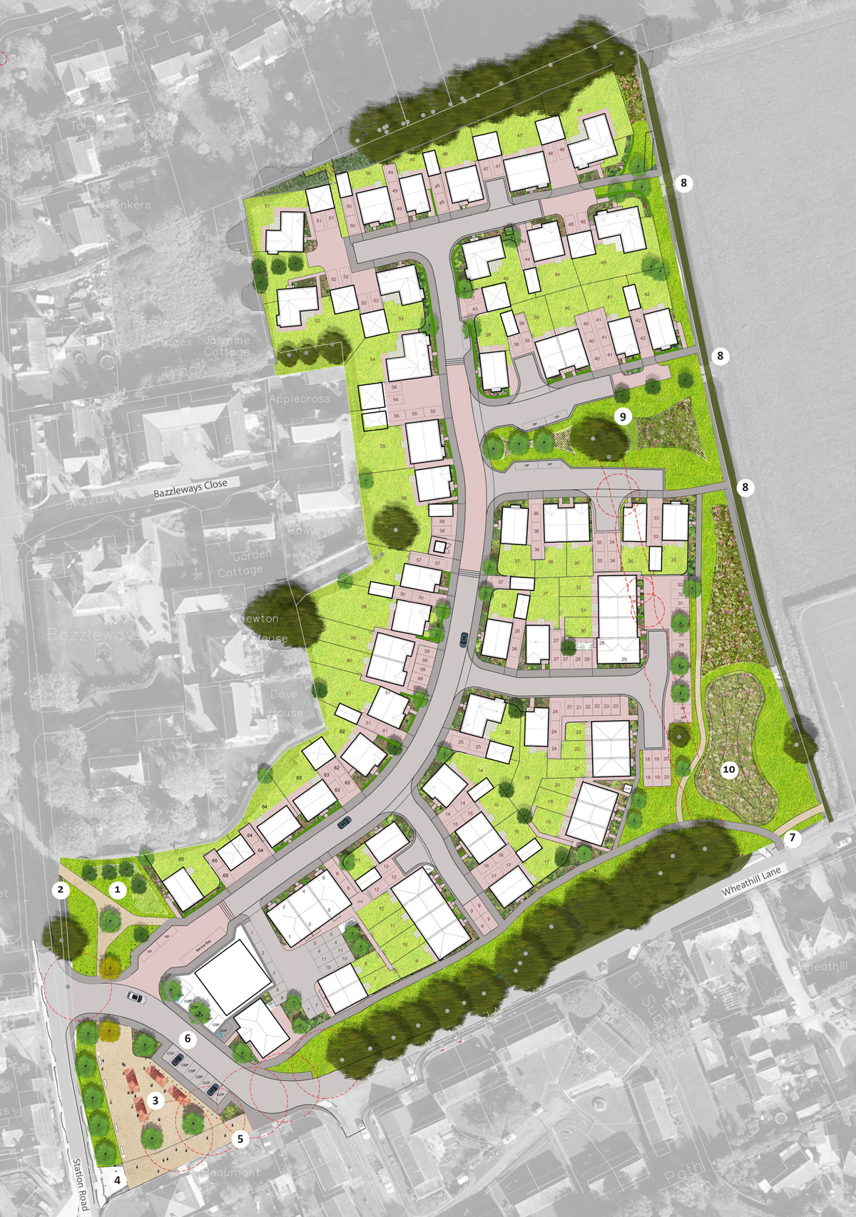 Plan of residential development