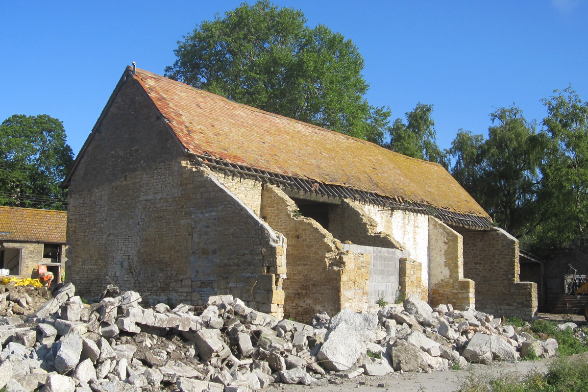 Barn being converted into a dwelling