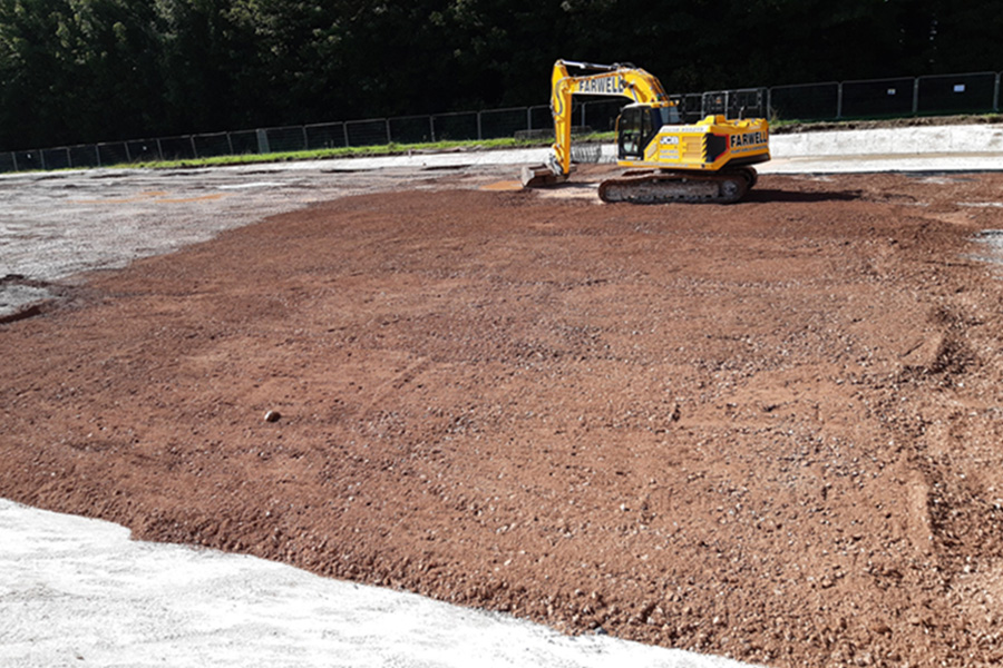Groundworks for new agricultural building
