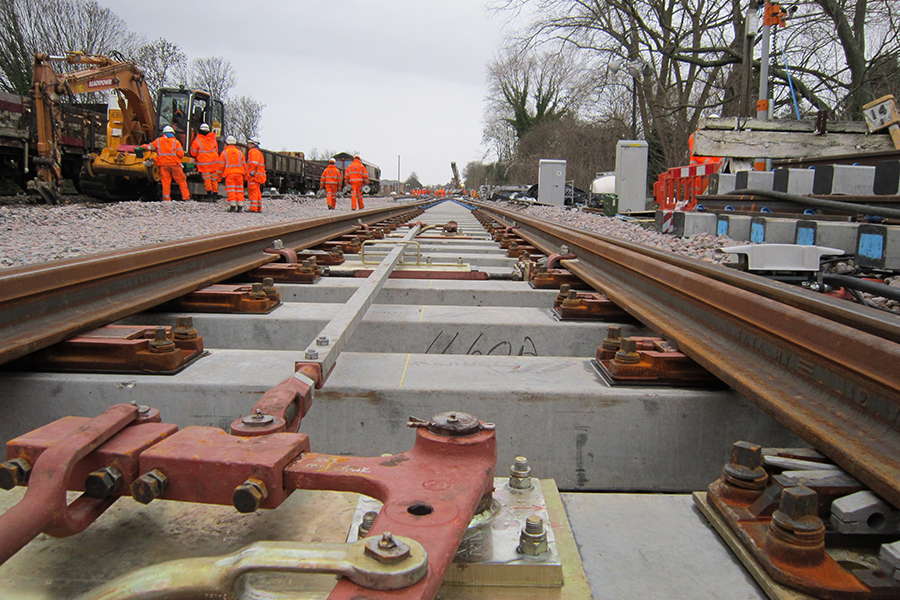 Network Rail engineers carrying out repairs
