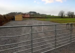 Equestrian hardstanding that was subject of a development enforcement issue.
