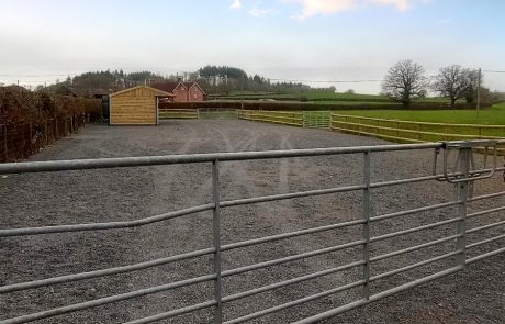 Equestrian hardstanding that was subject of a development enforcement issue.