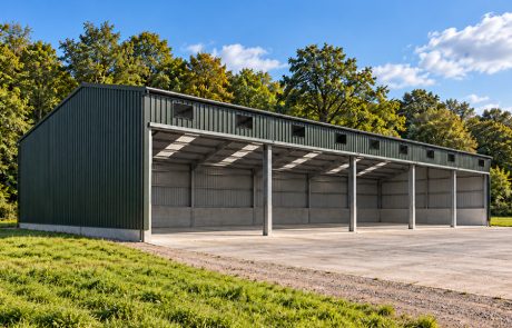 Render of the planned new agricultural building.
