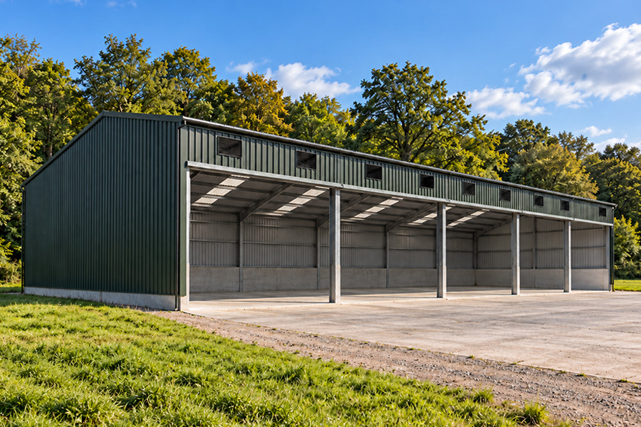 Render of the planned new agricultural building.